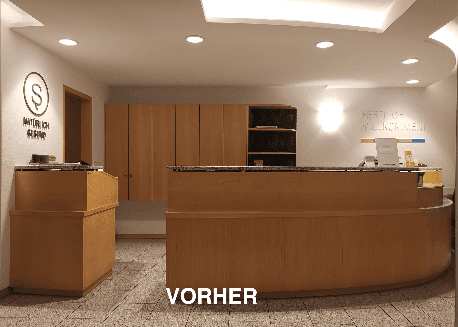 Praxismöbel vor der Folierung